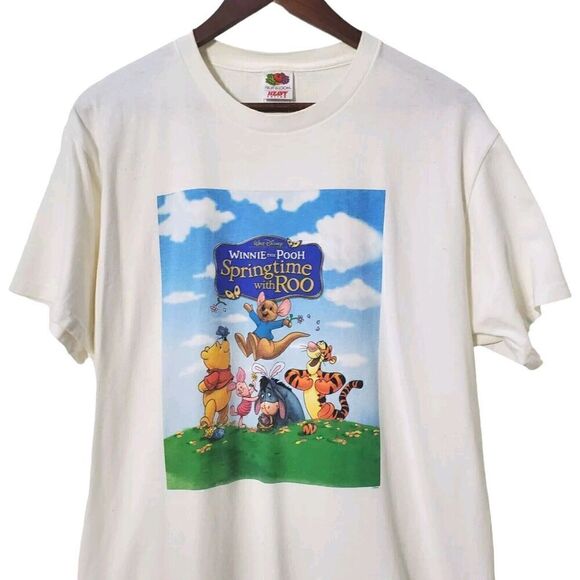 VTG 90s Winnie The Pooh Springtime With Roo T Shirt Size L Graphic Print - Picture 2 of 10